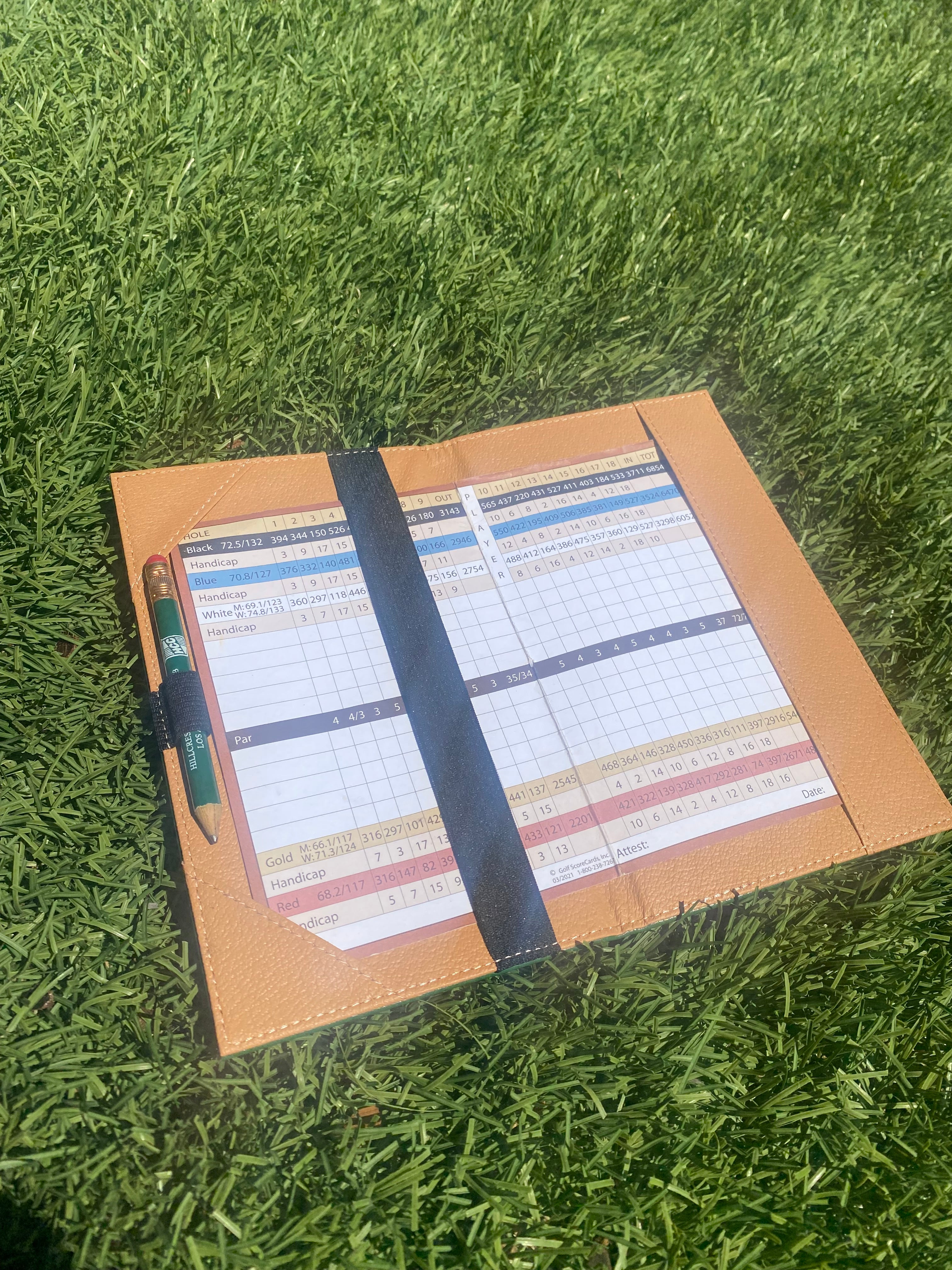 BCG Green Leather Scorecard Holder